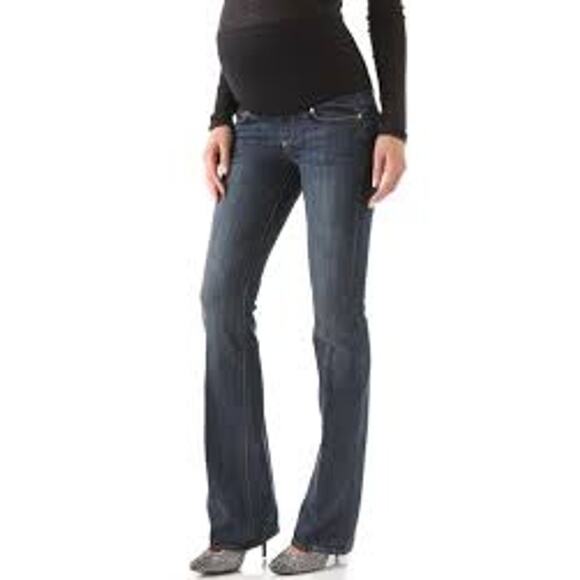 NWOT PAIGE Laurel Canyon Bootcut Maternity Jeans Full Panel Size 31 - Picture 1 of 11
